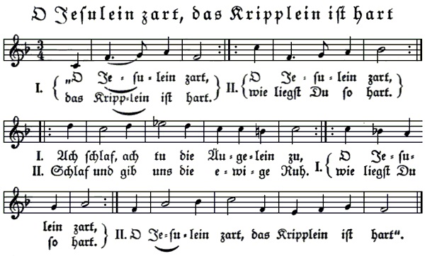 O Jesulein zart, das Kripplein ist hart