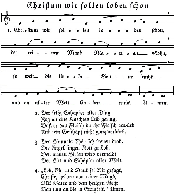 Christum wir sollen loben schon