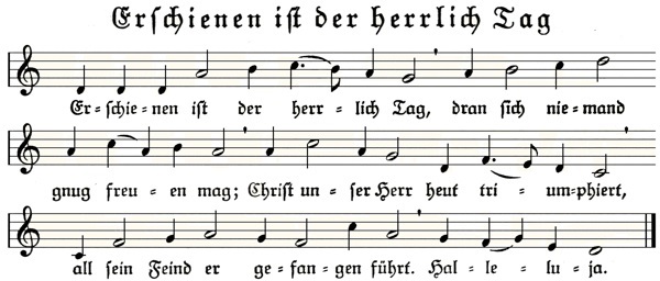 Erschienen ist der herrlich Tag