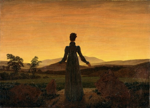 Frau in der Morgensonne